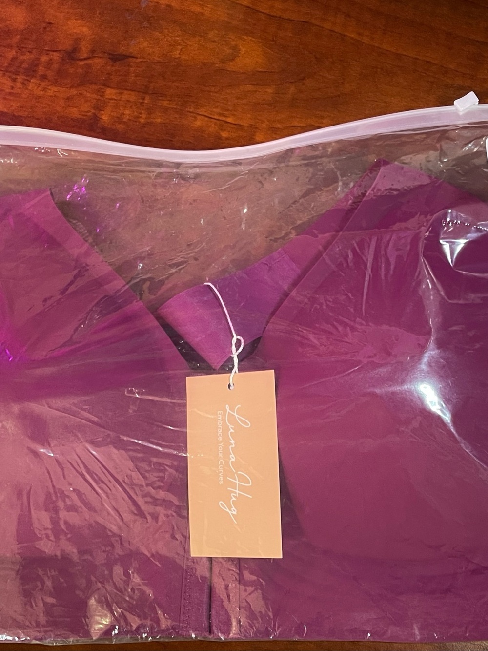 NWT Luna-Hug Posture Racer back seamless Front closure 2Pc Black & Fuchsia Sz 4X